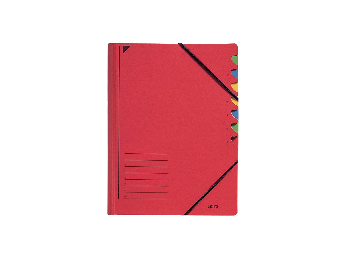 LEITZ Dossier de collection A4 39070025 rouge 7 compart. (4002432329052)