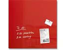 SIGEL Tableau magnétique en verre GL114 rouge 480x480x15mm (4004360887703)