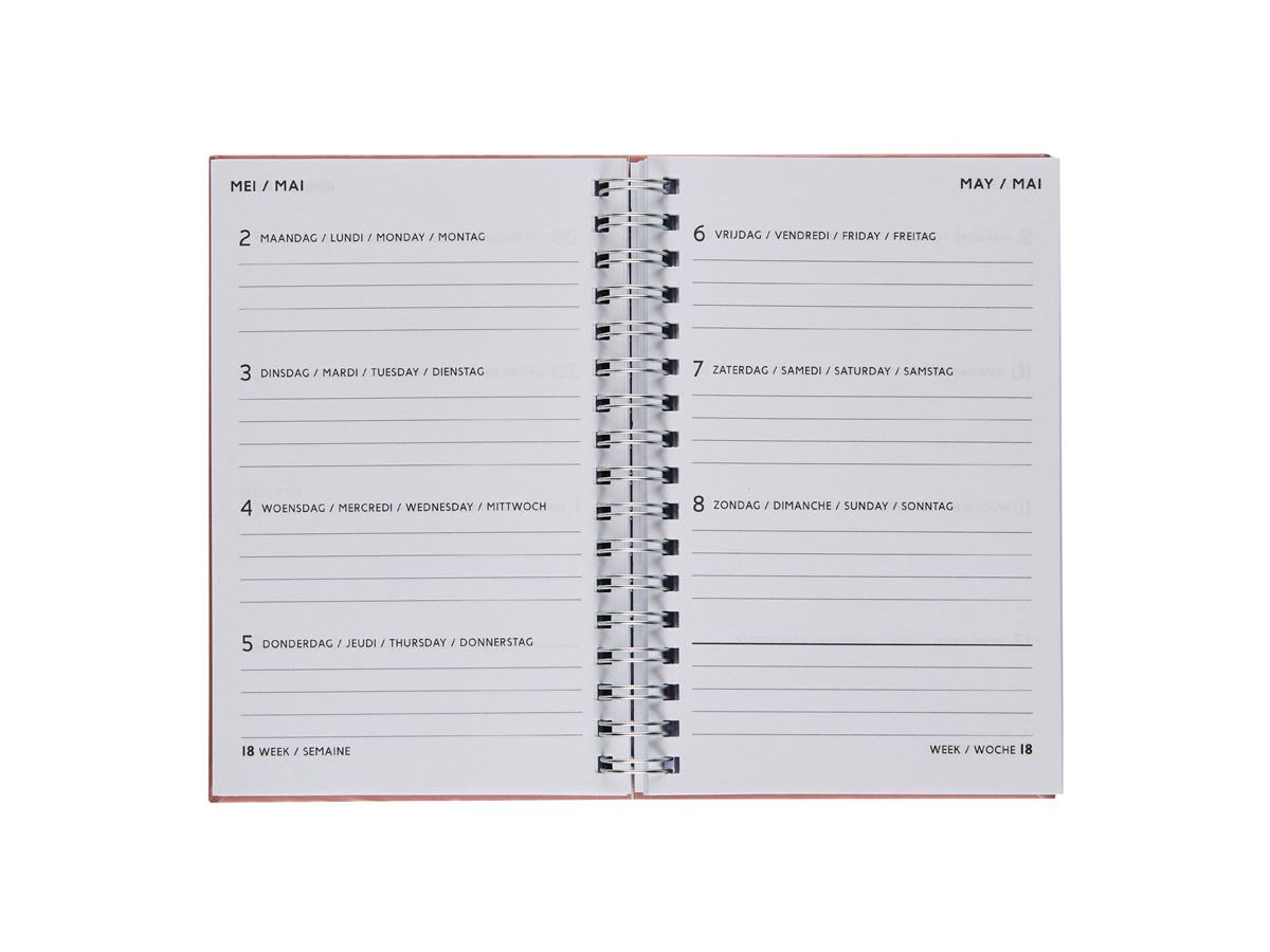 BREPOLS Agenda Blossom 2026 0.767.0755 1W/2S ass. 9.7x15cm (5412303376051)