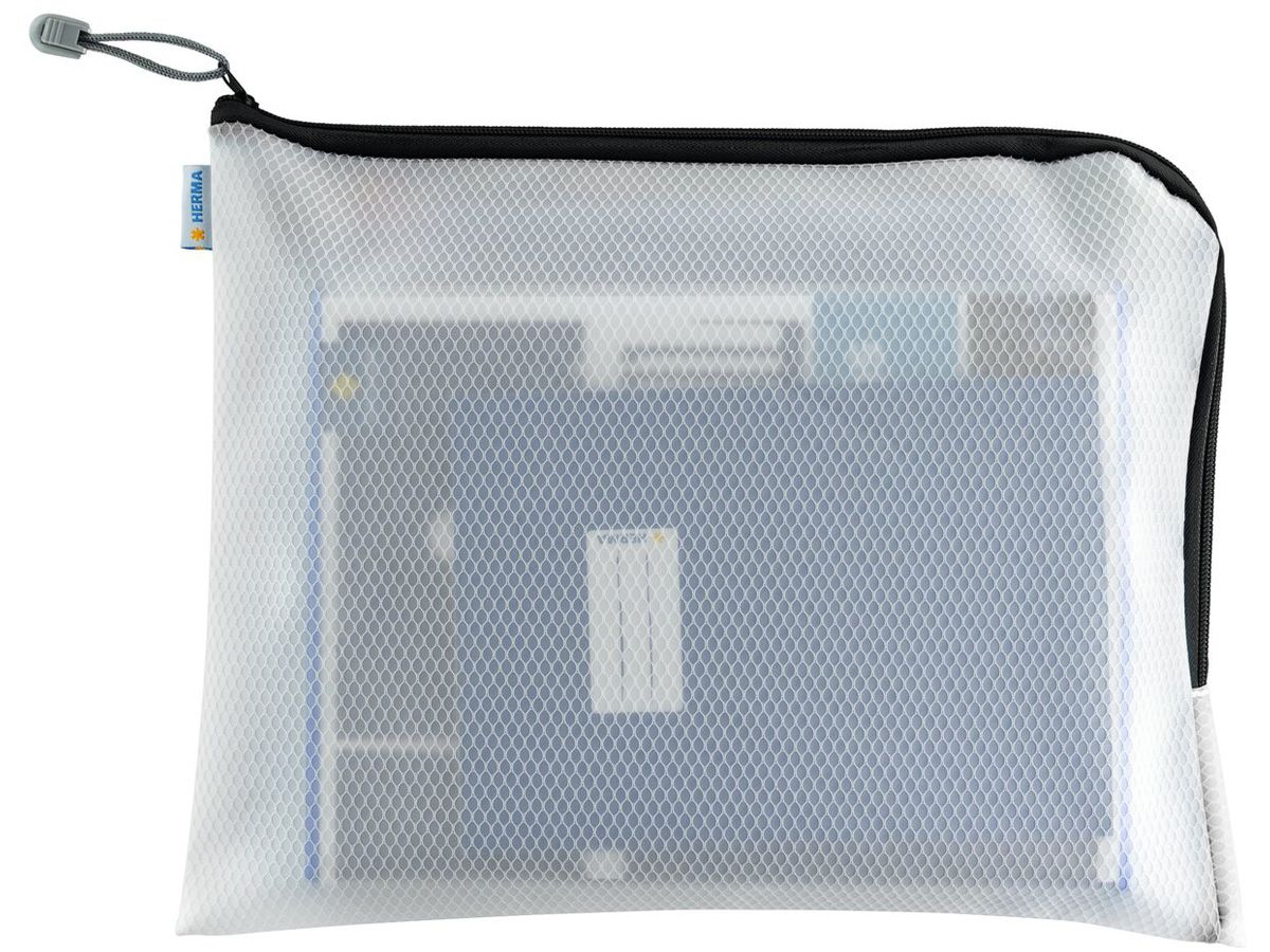 HERMA Étui à documents avec zip A4 20022 noir, 36x28cm (4008705200226)