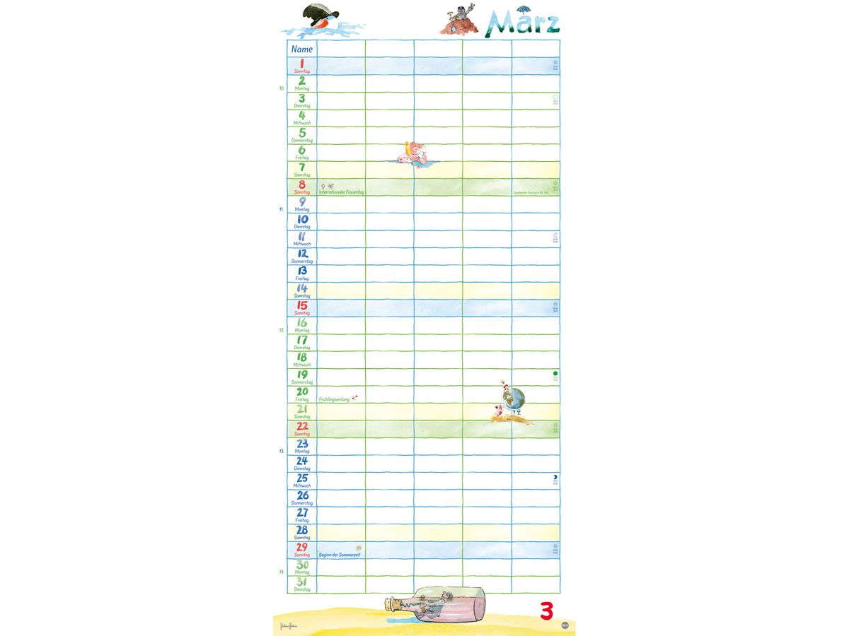 HEYE Pianificatore H. Heine 2026 1586+26 1M/1P TE 5 colonne 21x45cm (9783756409679)