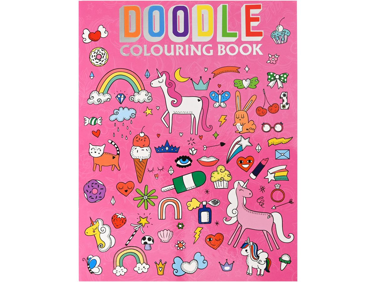 ROOST Libro da colorare Doodle A4 B212 2 pezzi assortiti (8711851212000)