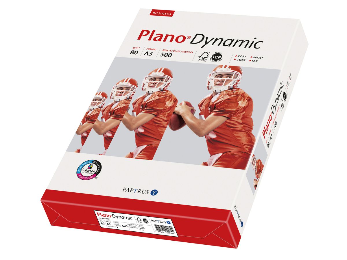 PLANO DYNAMIC Kopierpapier FSC A3 88032036 weiss, 80g BB 500 Blatt (7318761030321)