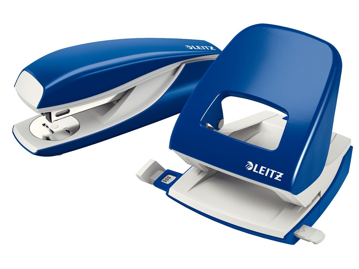 LEITZ Bucatrice/Cucitrice WOW 5095 5095-10-36 blu, Bundle 30 fogli (4002432396290)