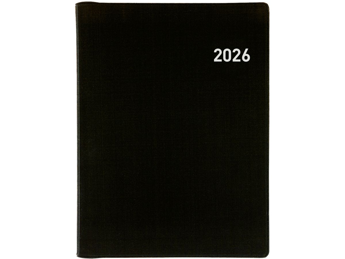 BIELLA Taschenagenda Rex Wire-O 2026 825773020026U 1W/2S schwarz ML 10.1x14.2cm (7611365525973)