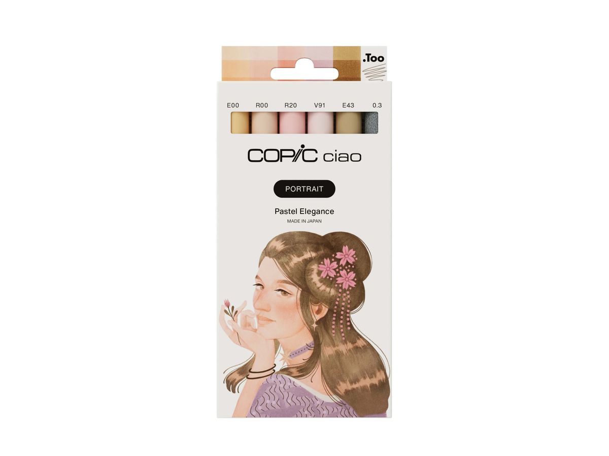 COPIC Marker Ciao Portrait Set 22075582 Pastel Elegance 6 Stück (4013695269573)