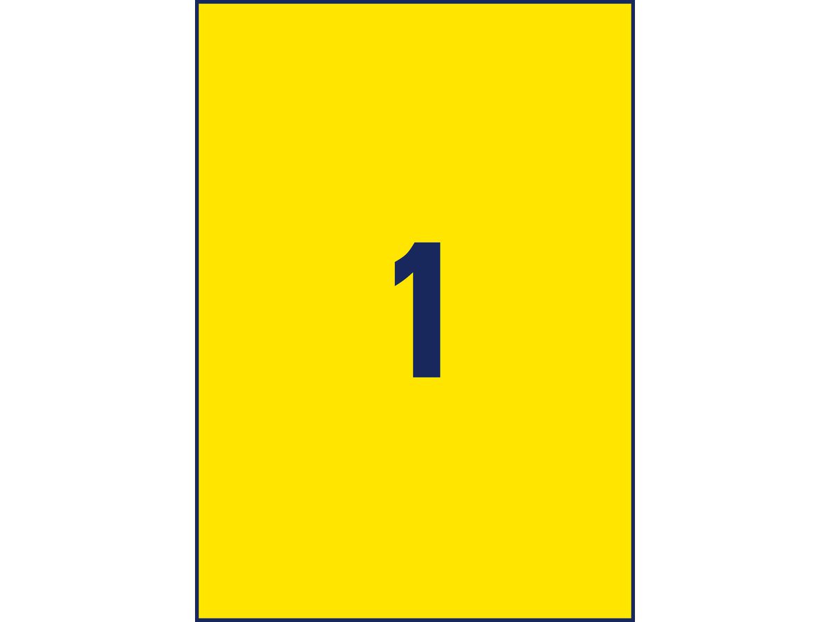 AVERY ZWECKFORM Etiketten A4 3473 gelb 100 Stück (4004182034736)