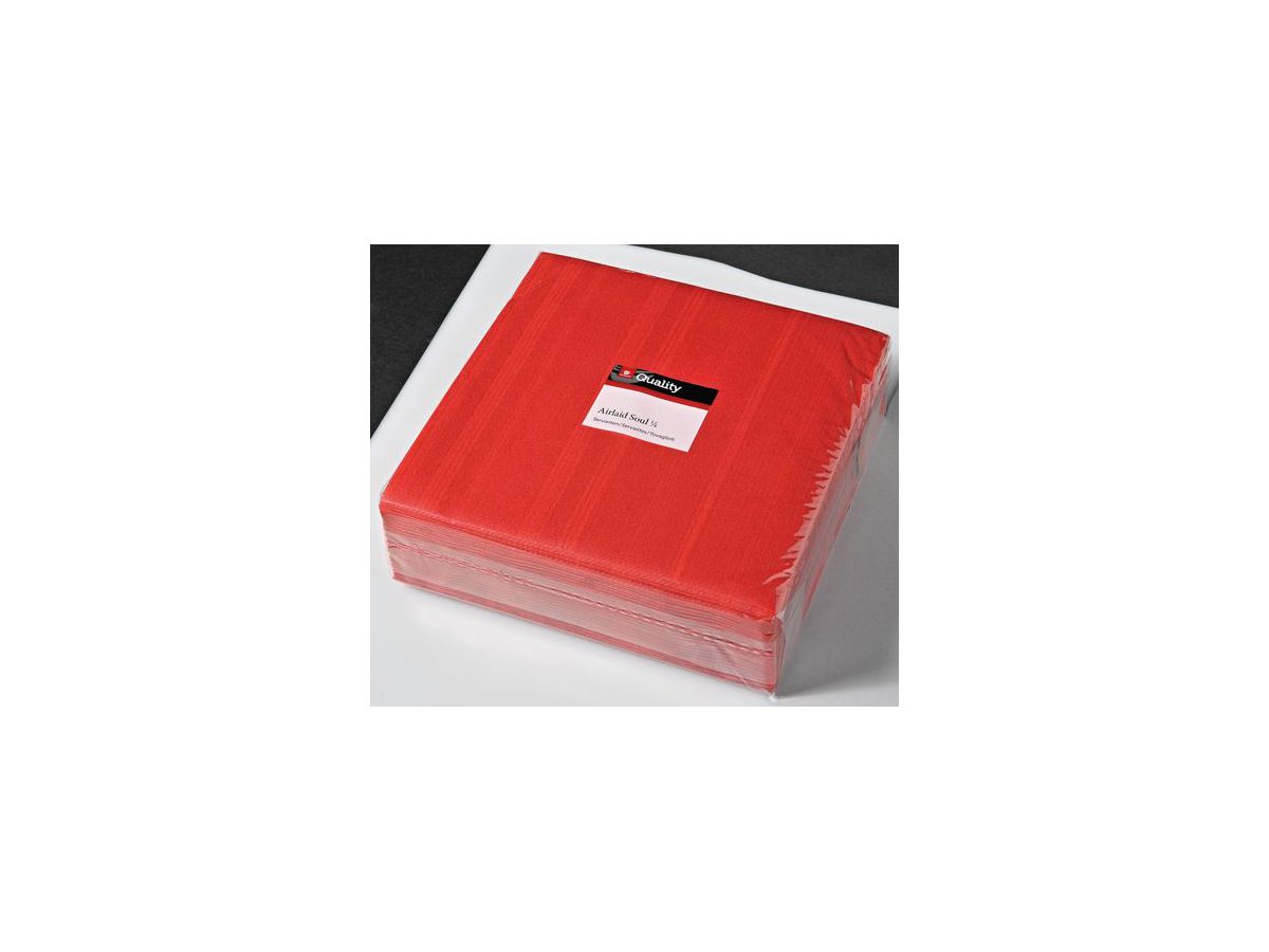 QUALITY Servietten Airlaid 40x40cm 992646 rot 50 Stück (7610034559103)