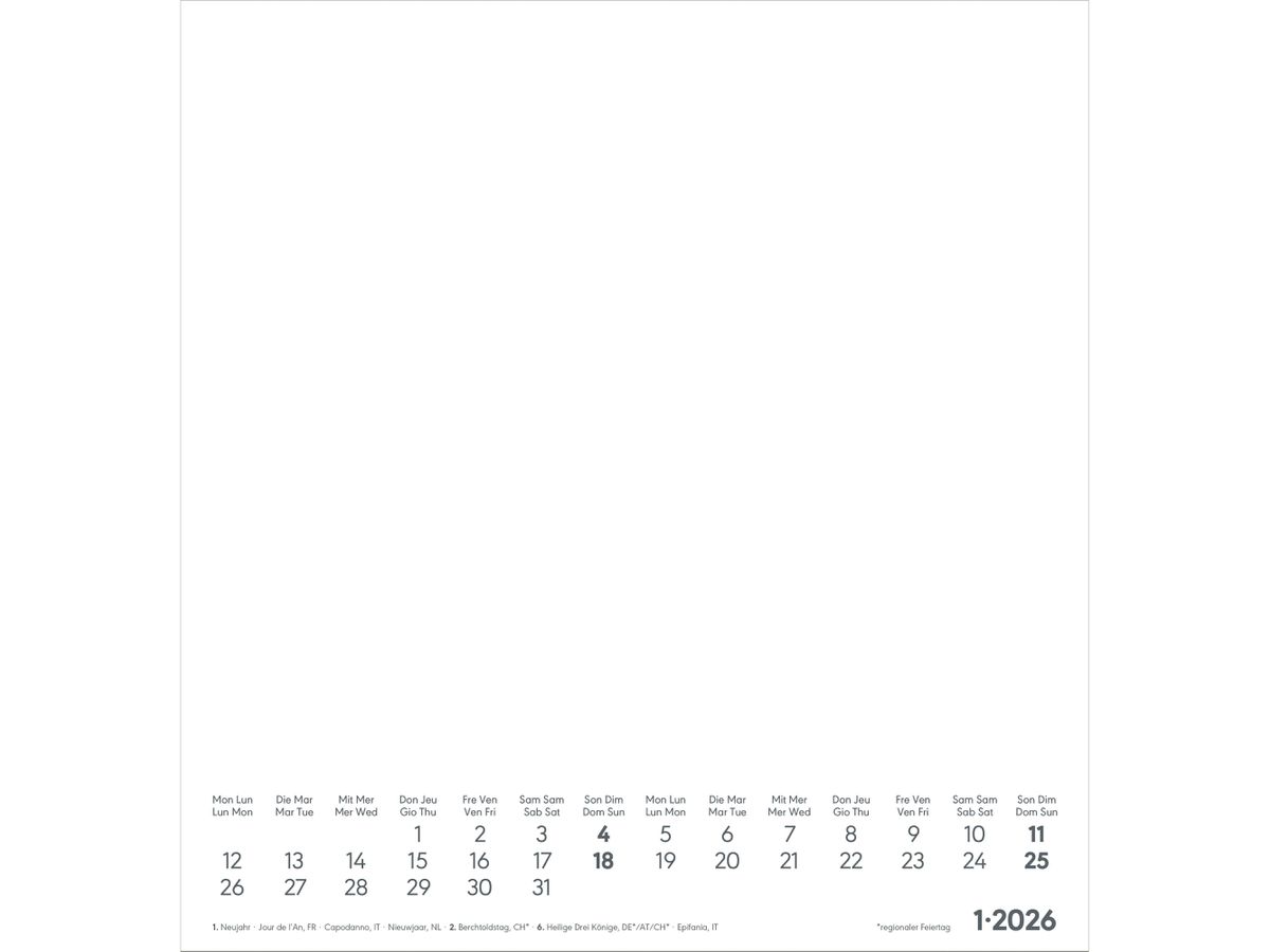 ALPHA EDITION Bastelkalender 2026 160645 weiss 21x22cm (4069095006454)