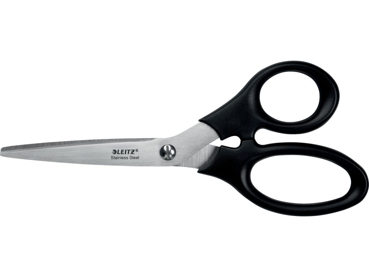 LEITZ Edelstahl Schere 18.5cm 5424-00-95 schwarz (4002432138258)
