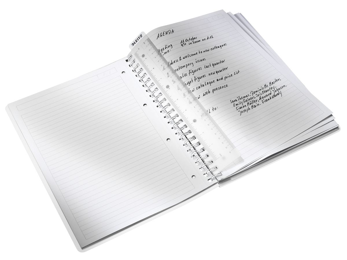 LEITZ Spiralbuch WOW PP A5 4639-00-16 gelb 80 Blatt (4002432121359)