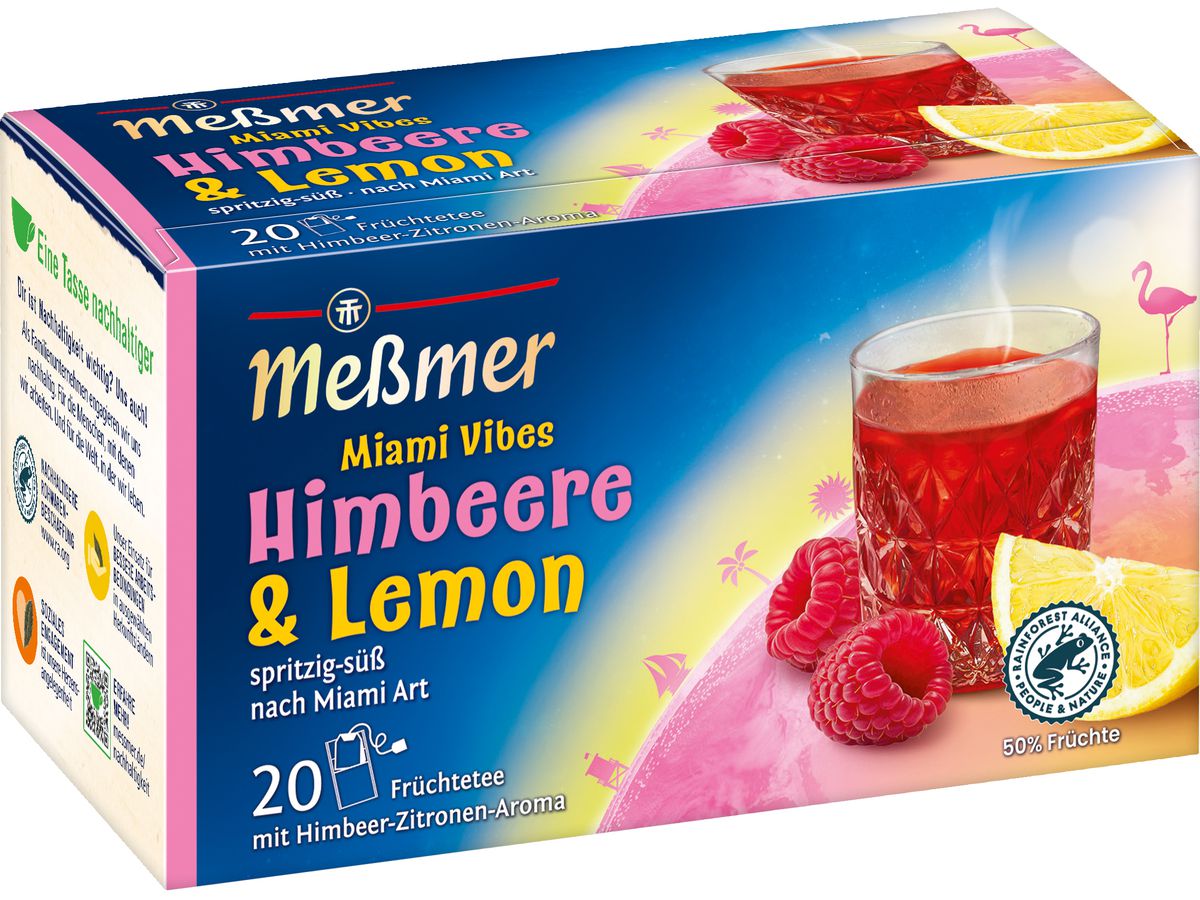 MESSMER Miami Vibes Himbeer-Lemon 10703800 Beutel 2.5g, 20 Stk. (4002221044609)