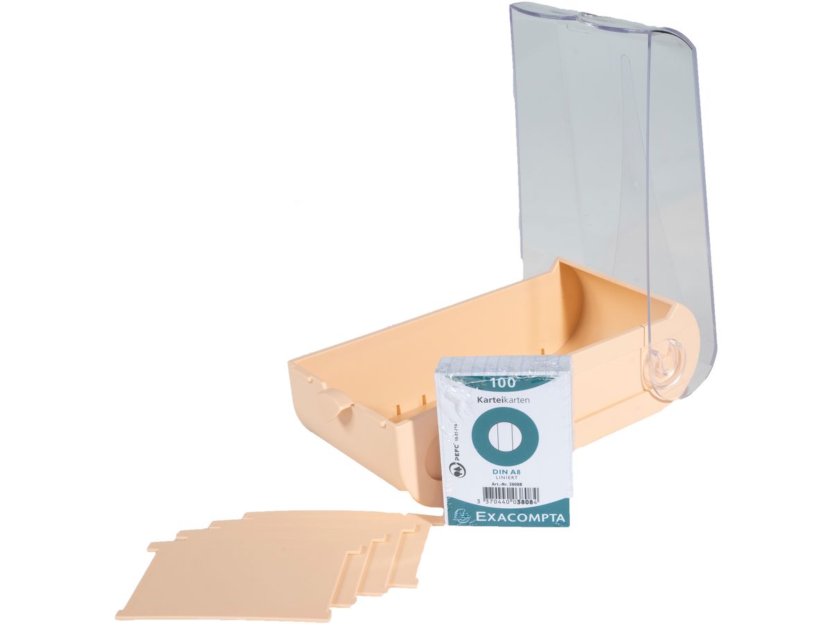 EXACOMPTA Schedario Bunny Box A7 5346123D rossocorallo 13.2x8.5x25cm (9002493047884)