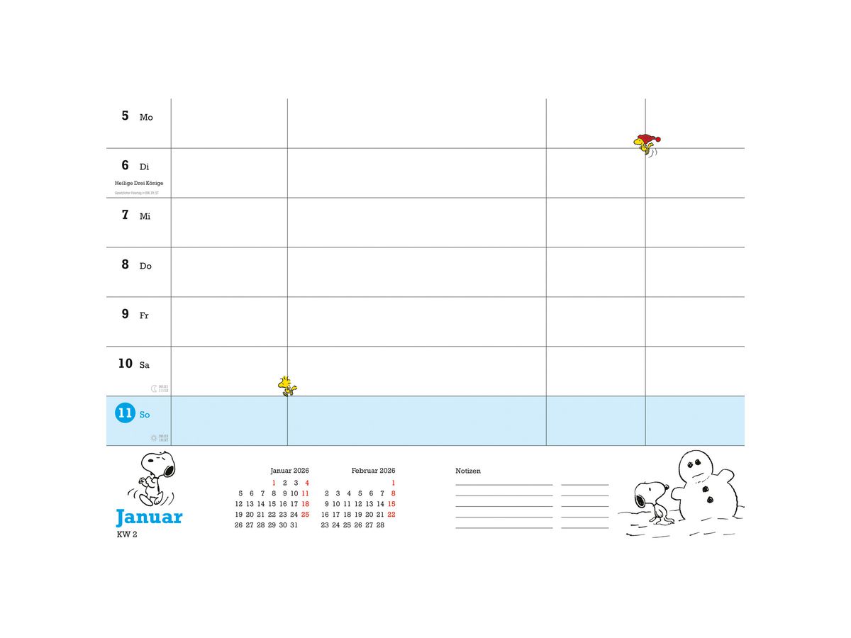 HEYE Agenda Peanuts 2026 21545+26 1S/2P TE 15.2x23.2cm (9783756410446)
