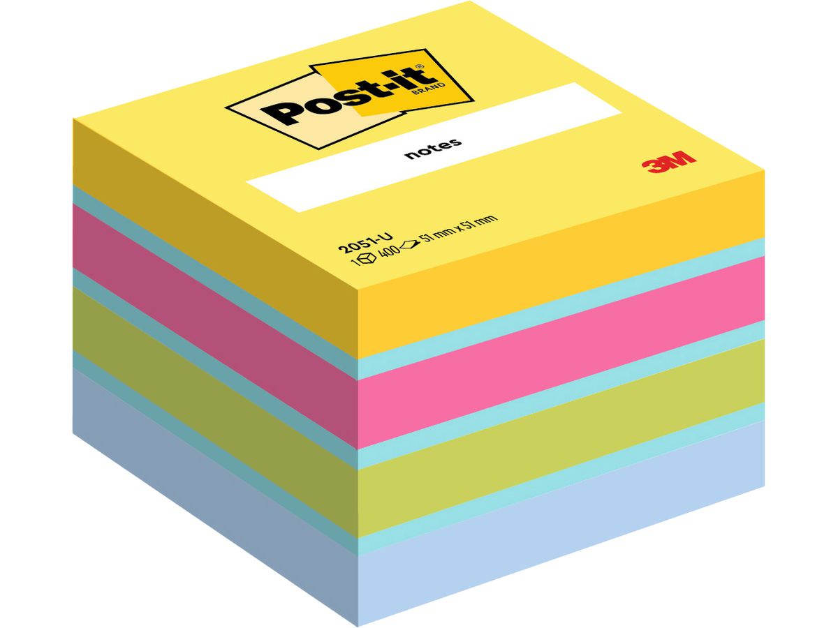 POST-IT Würfel Mini 51x51mm 2051-U 4-farbig/4x100 Blatt (4046719532650)