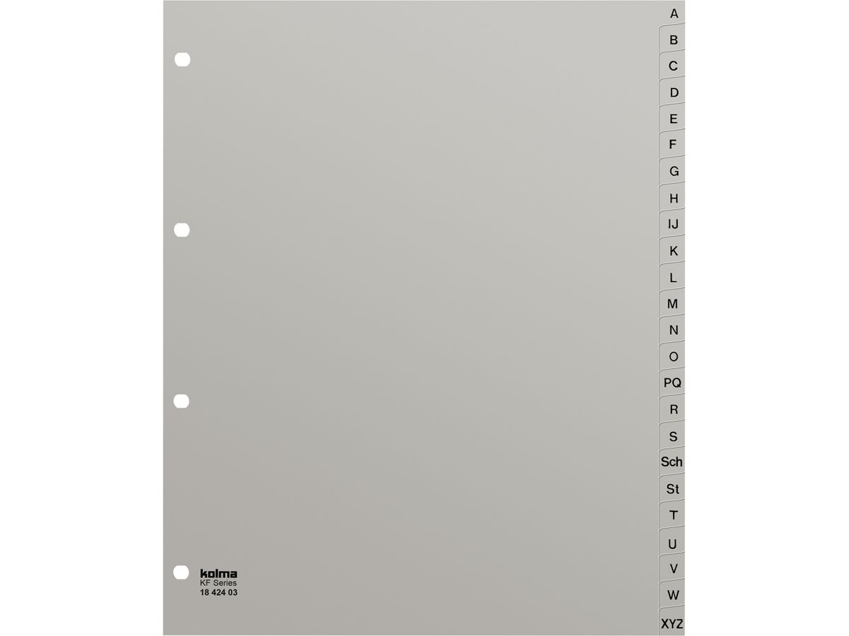 KOLMA Répertoires KolmaFlex A4+ 18.424.03 gris A-Z 24 div. (7611967180181)