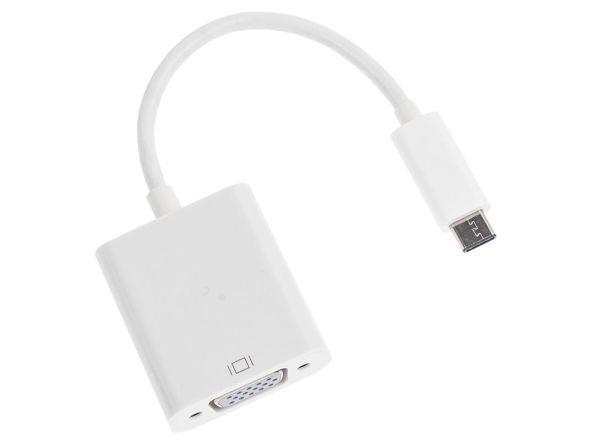 LINK2GO Adapter C Type - VGA AD6211WP male-female, 15cm (7613058029195)