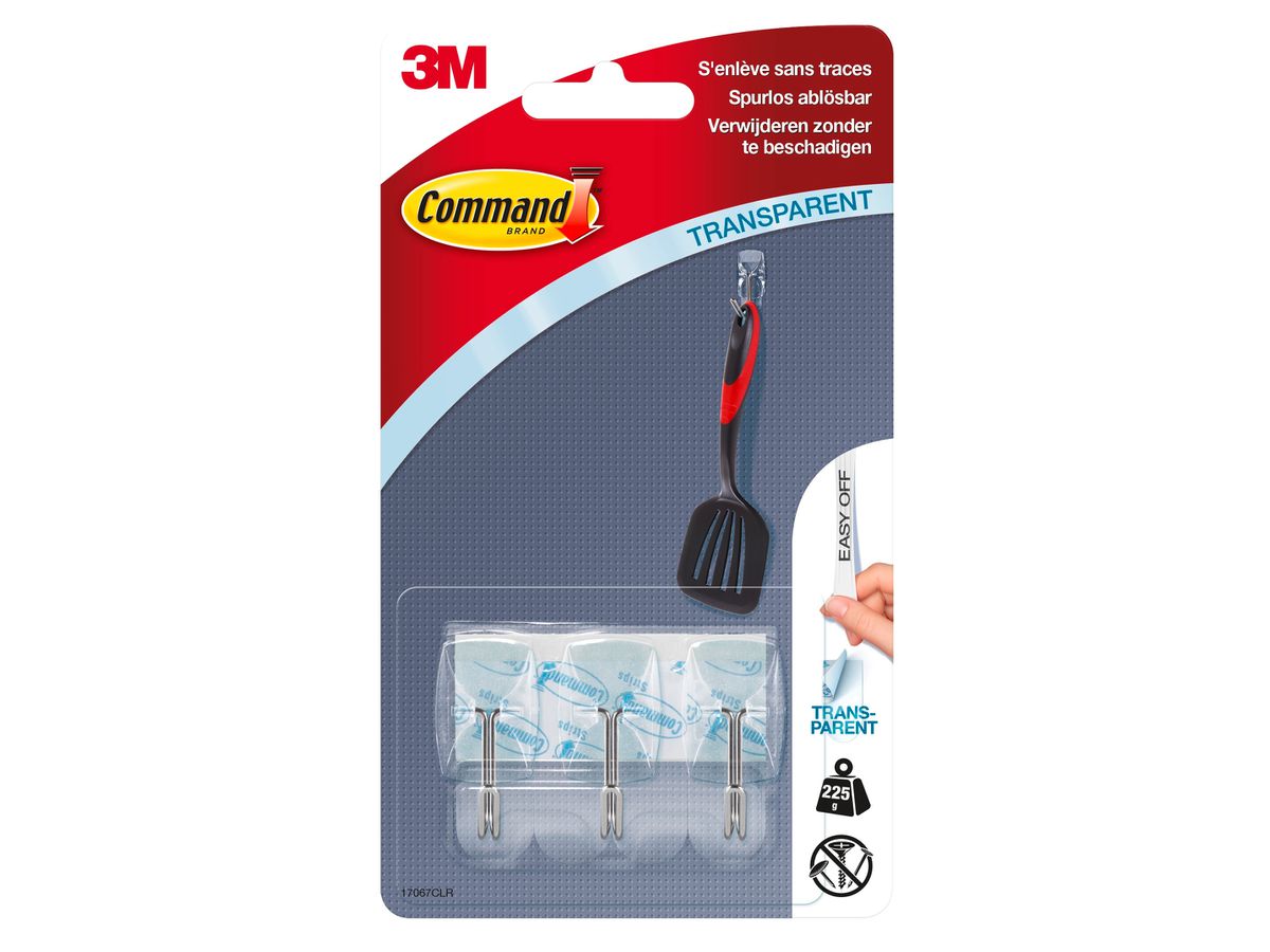 3M Command arpione 17067CLR Mini -230g 3 pezzi (4046719466702)