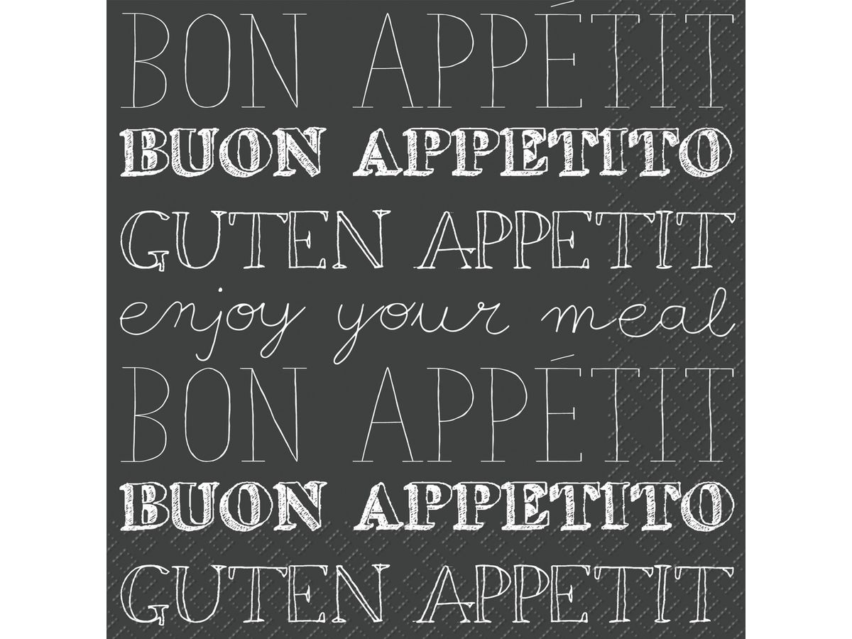 STEWO Serviettes Lorenzo 2572540970 noir 33x33cm (7630050860458)