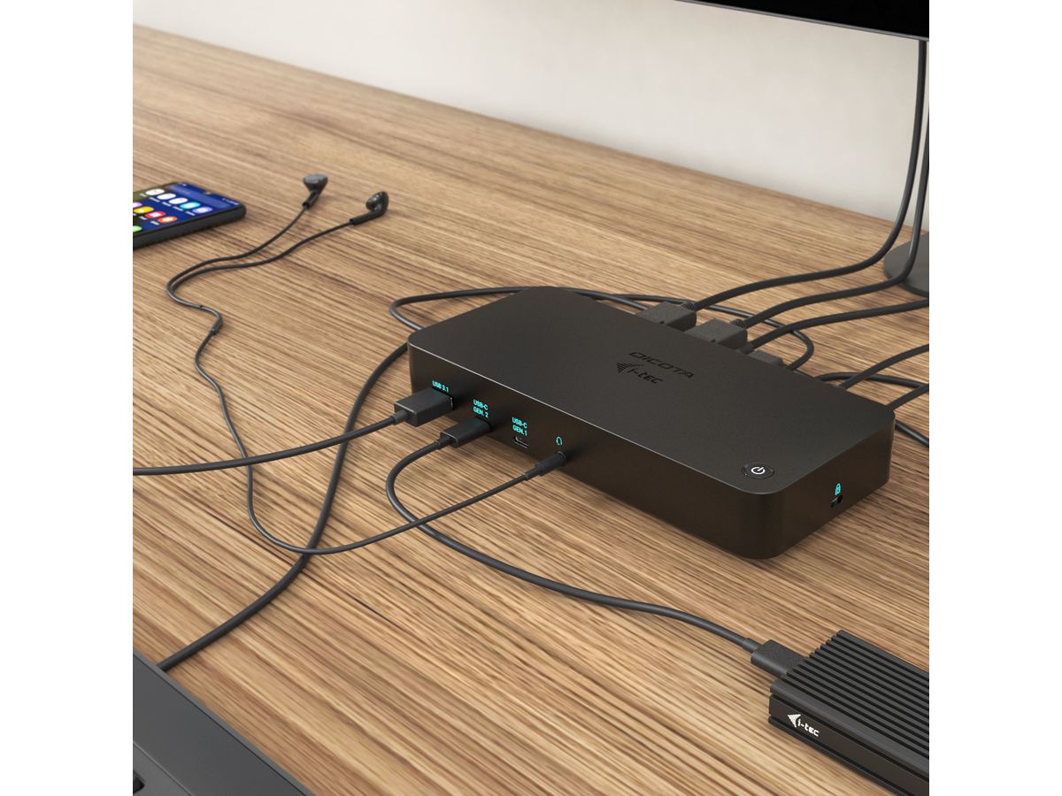 DICOTA USB-C 12-in-1 Docking Station D31951-CH 5K HDMI/DP PD 100W CH black (7640186417129)