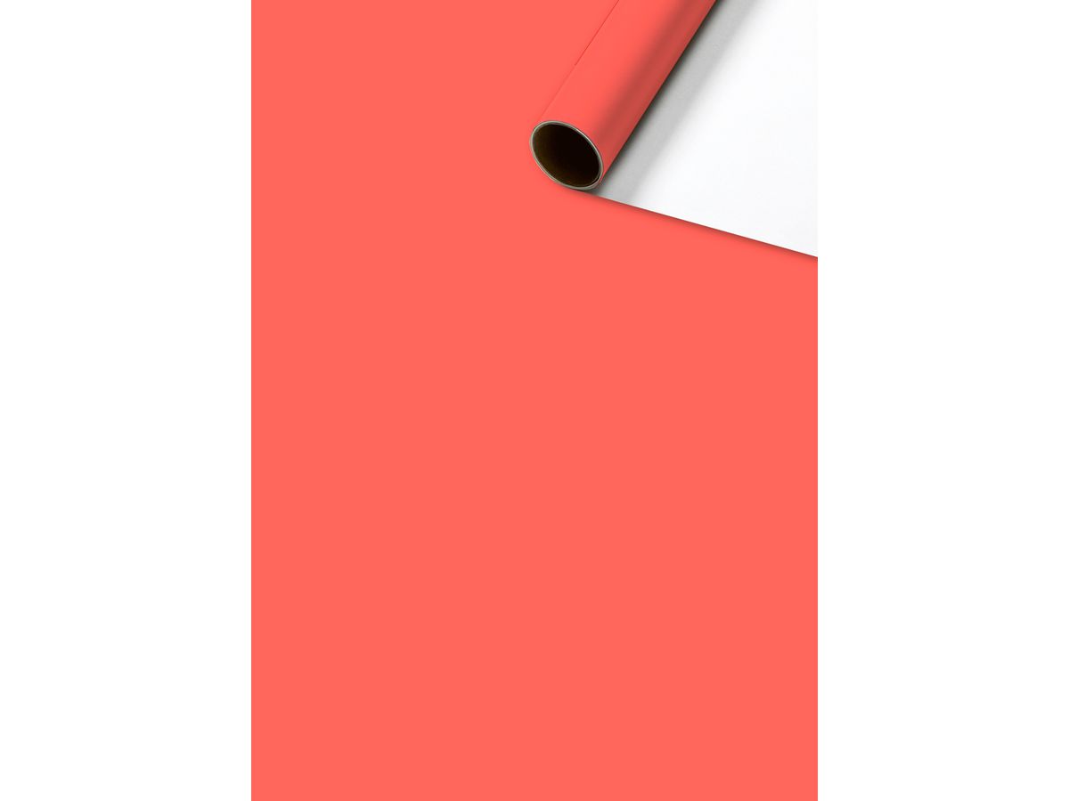 STEWO Geschenkpapier Uni Plain 2528591321 rot hell 70x200cm (7630050860779)