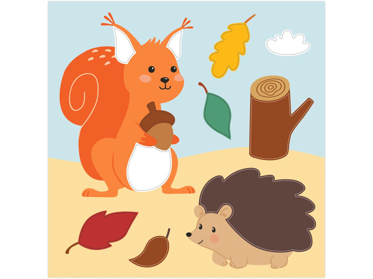 URSUS Bastelfilz Set 8800002F Forest Friends (4008525253174)