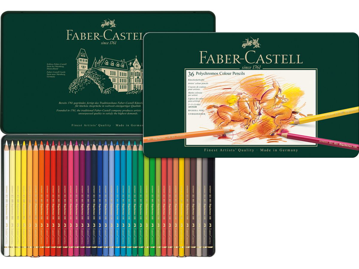 FABER-CASTELL Farbstift Polychromos 110036 36er Metallschachtel (4005401100362)