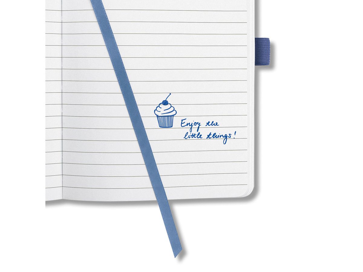 JOLIE Taccuino HC indigo blue JN101 rigato, 174 p.,135x203x16mm (4004360840685)