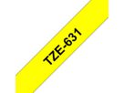 PTOUCH Band, laminiert schwarz/gelb TZe-631 PT-1280VP 12 mm (4977766686686)