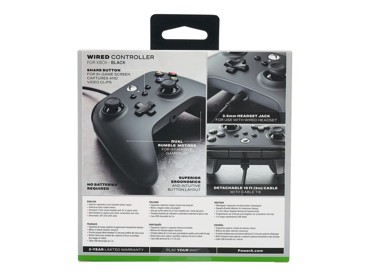 POWER A Wired Controller 1519265-03 Xbox Series X/S, Black (0617885021244)