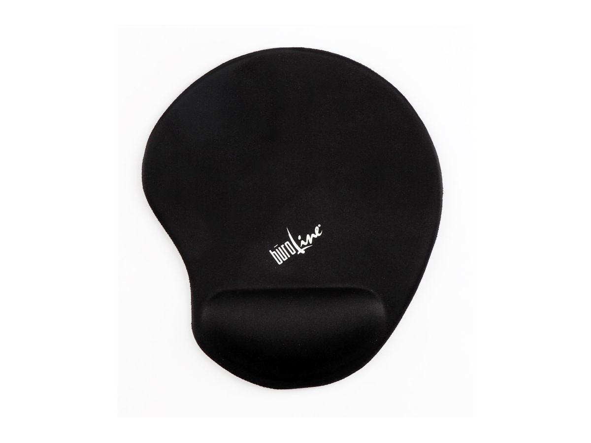 BÜROLINE Tapis de souris 230mmx205mm 392653 noir, avec protège poignet (7612532055378)