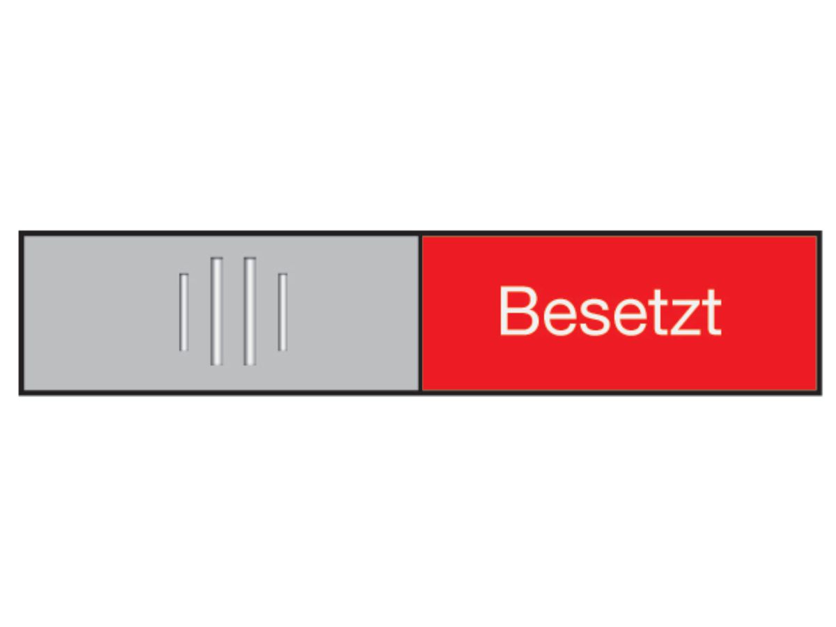 BEREC Türschild 27,4x102mm 314.081 Alu, Frei-Besetzt (7640106621988)