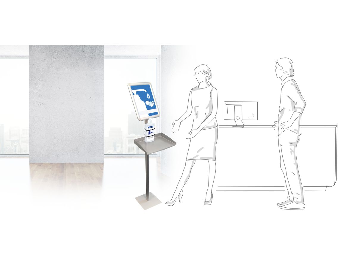 MAGNETOPLAN Station d'hygiène 146x40x32cm 11026000 avec signe info (4013695062716)