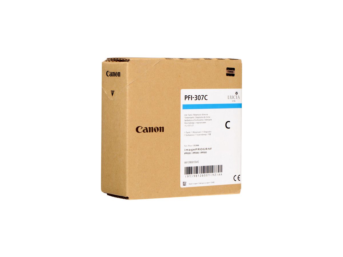 CANON Tintenpatrone cyan PFI307C iPF 830/840 330ml (4549292022926)
