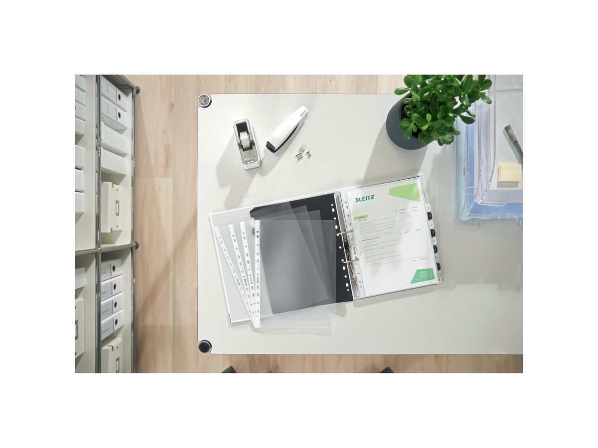 LEITZ Zeigetaschen PP A4 47700002 glasklar, 0,08mm 100 Stück (4002432432929)