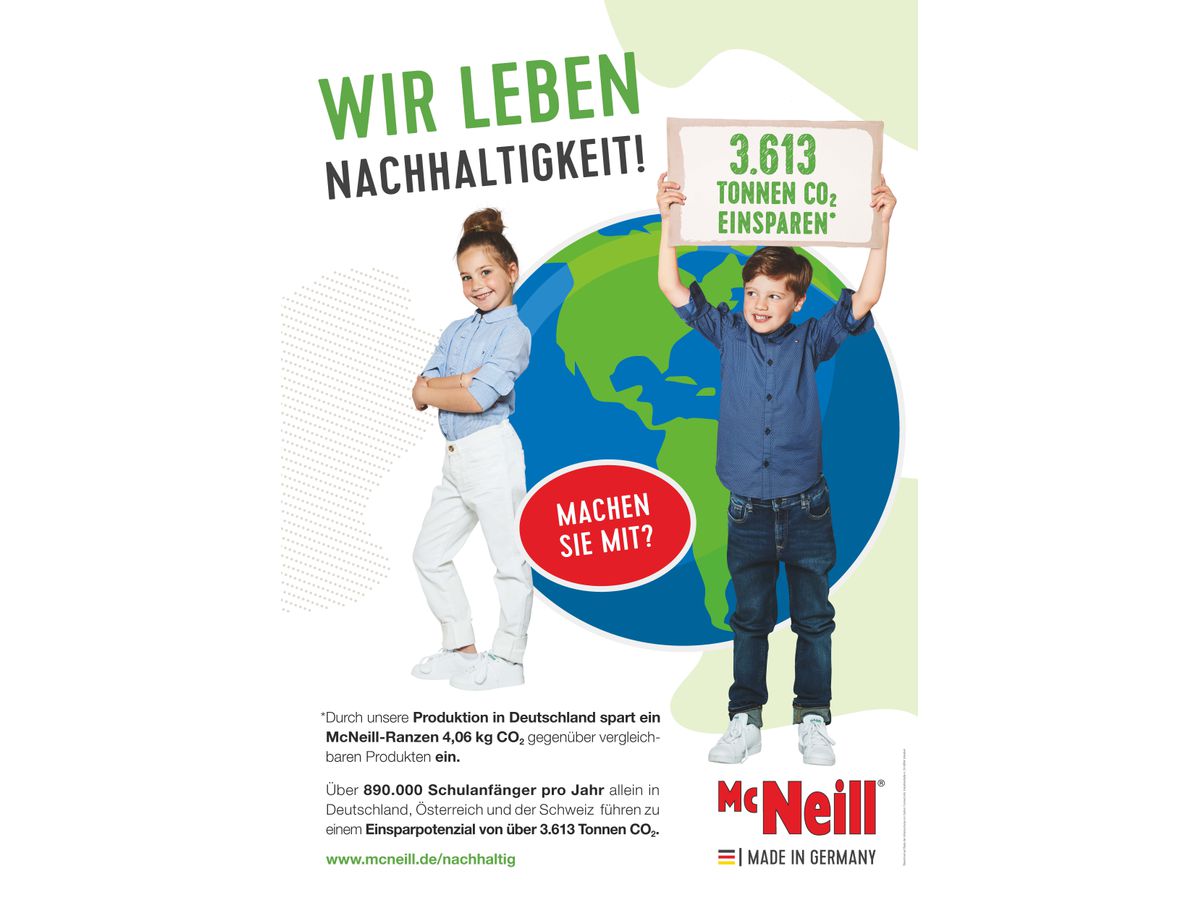 MCNEILL Aufsteller Nachhaltigkeit A3 3401800161 Aufsteller A3 DE (4017245036912)