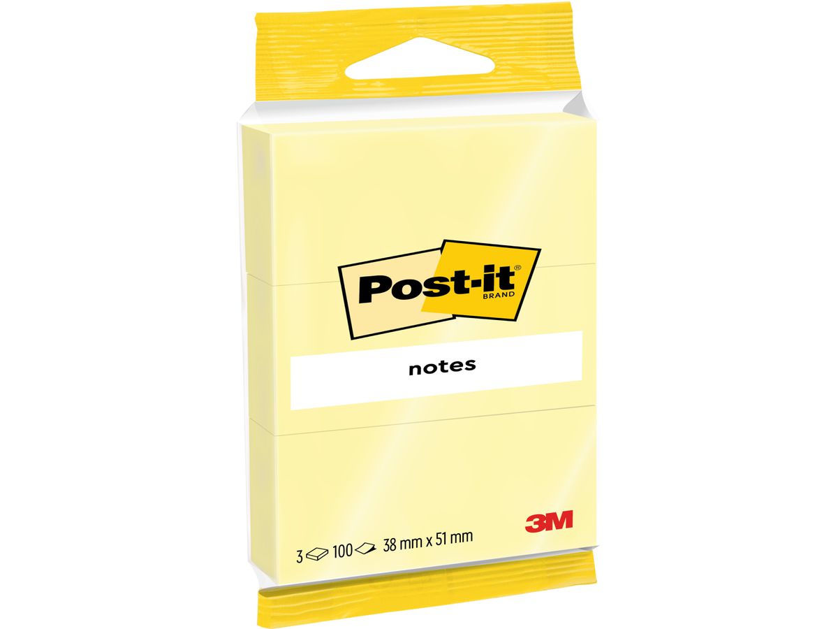 POST-IT Notes 38×51mm 6810 gelb 3x100 Blatt (3134375282840)