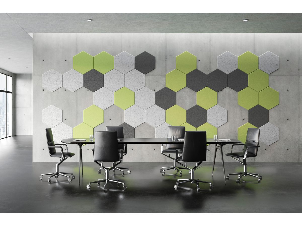 SUONO Wandelement L 60x52x1.2cm 3216.L12.2600 TILES, schwarz 8 Stk. (7640439765304)