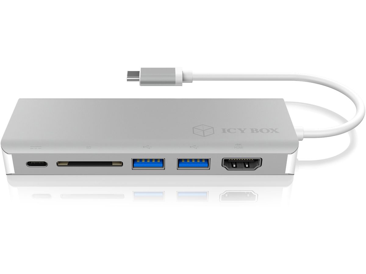 ICY BOX USB Type-C Notebook IB-DK4034-CP Dockingstation silver/white (4250078165521)