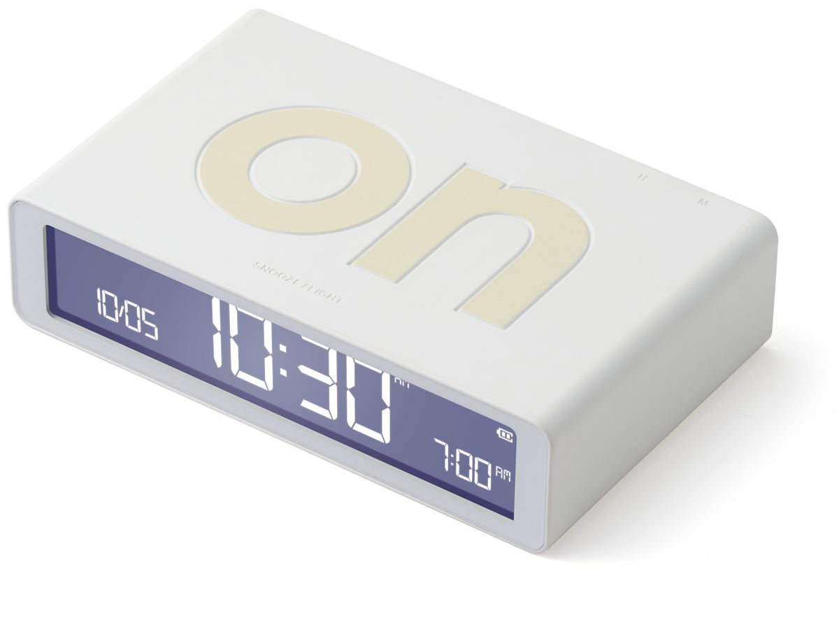 LEXON Réveil Flip Classic LR157W9 blanc, USB-C (3660491209343)