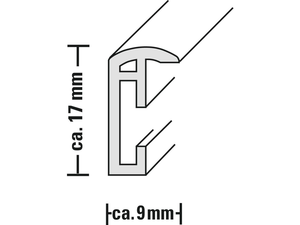 HAMA Cadre photo Madrid 66719 Galerie, noir 25x55cm (4007249667199)