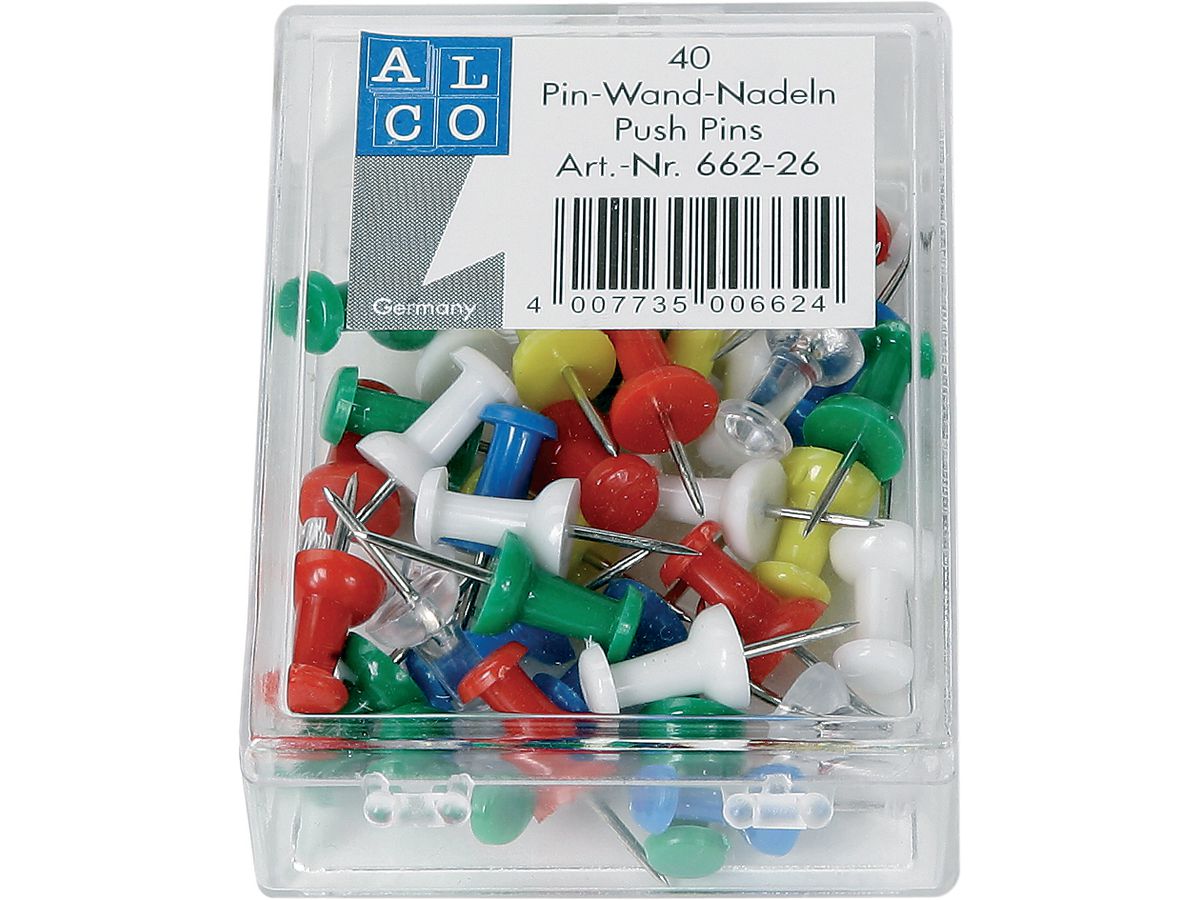 ALCO Pinwand-Nadeln 662-13 gelb 40 Stück (4007735662134)