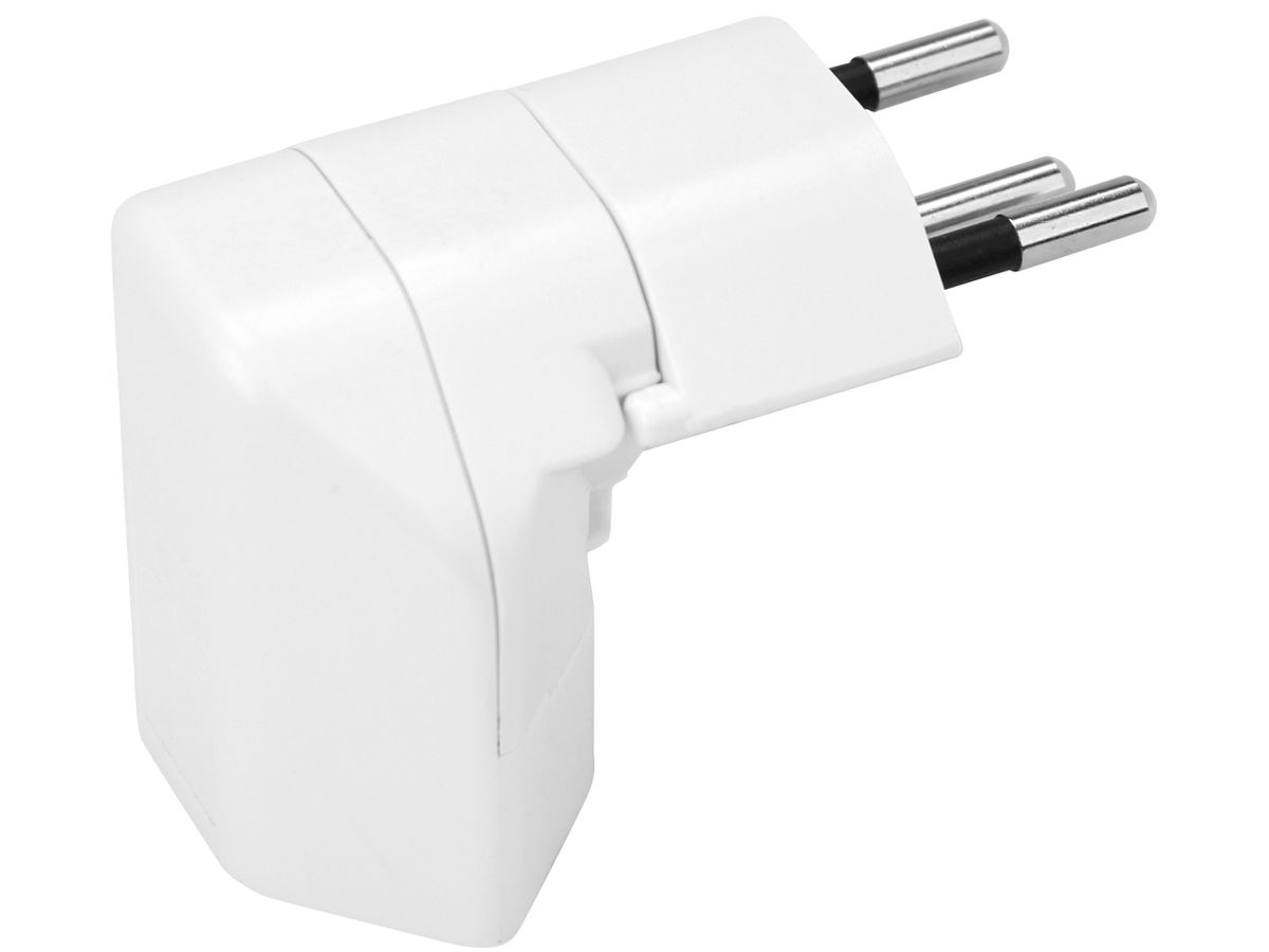 STEFFEN Dreh-Winkeladapter 149712 weiss 1 Stecker (7611007074470)