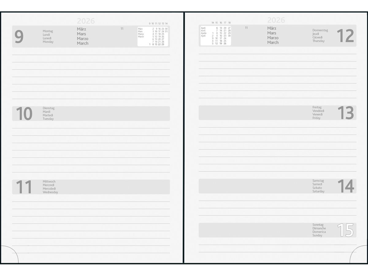 SIMPLEX Simply Colour Line 2026 6700J2.26 1W/2S blau ML 14.8x20.8cm (7611468040854)