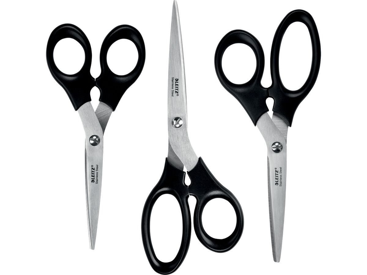LEITZ Edelstahl Scherenset 3-teilig 5426-00-95 16.5/18.5/20cm (4002432138272)