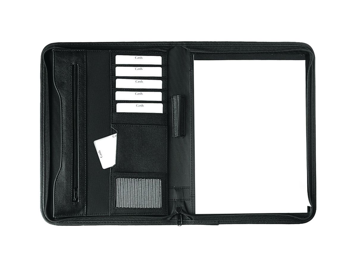 RIDOIDE Schreibmappe textil A4 707095530 schwarz (4003273599826)