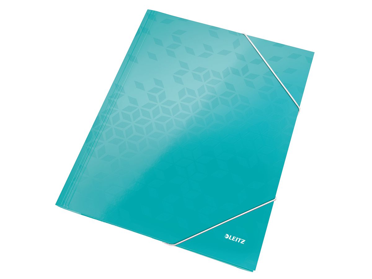 LEITZ Gummibandmappe WOW A4 39820051 eisblau (4002432104222)