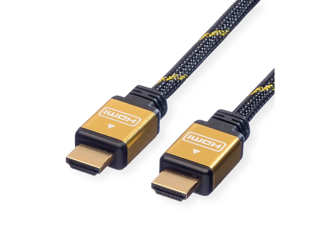 ROLINE HDMI High Speed Kabel, Eth. 11.04.5501 Gold, ST/ST, 2160p, 3D 1m (7611990193431)