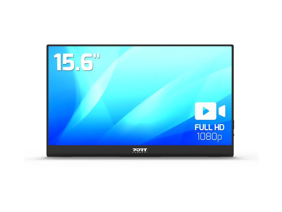 PORT Portable Monitor 15.6, 1080p 902101 Full HD LCD, USB-C, HDMI, (3567049021016)