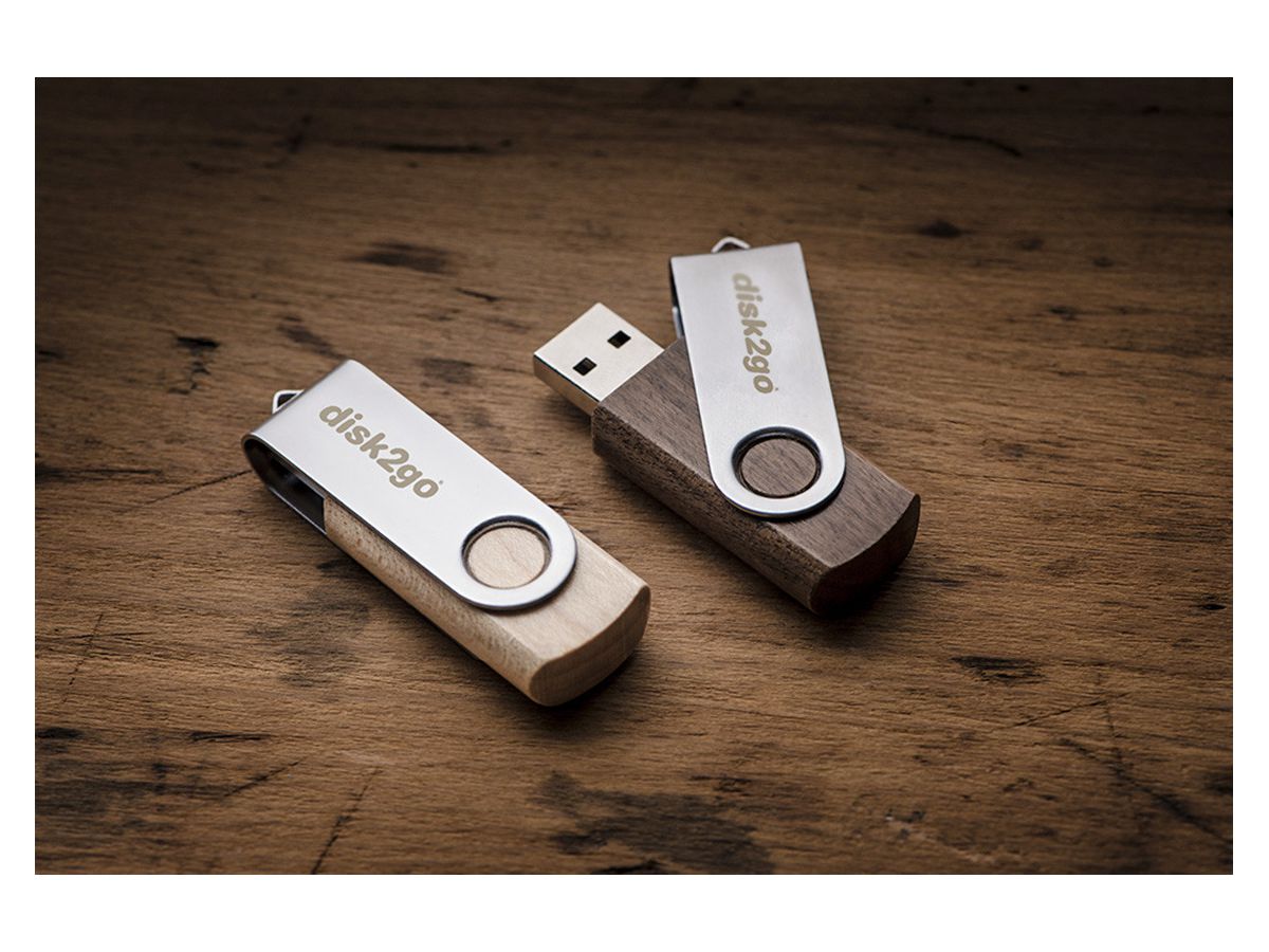 DISK2GO USB-Stick wood 16GB 30006661 USB 2.0 (7640111166979)